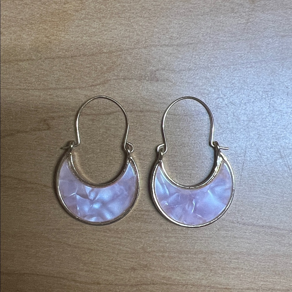 Pink and Gold Earrings